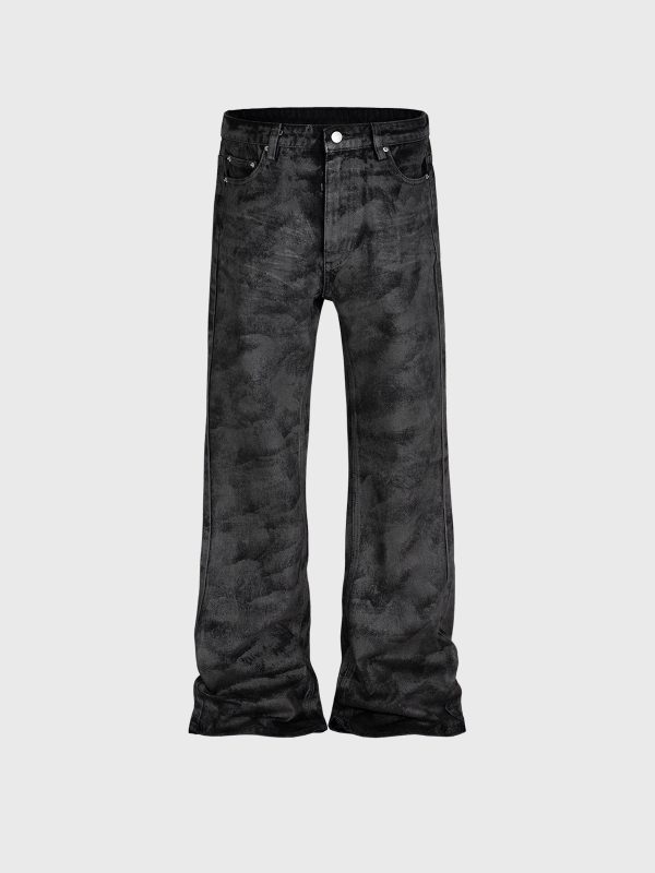 Men's Wide Leg Black Trousers Skinny Jeans - Image 2