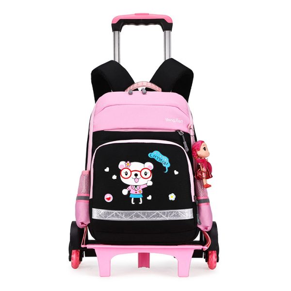 Korean Detachable Trolley  Bag For Elementary School Students - Image 3