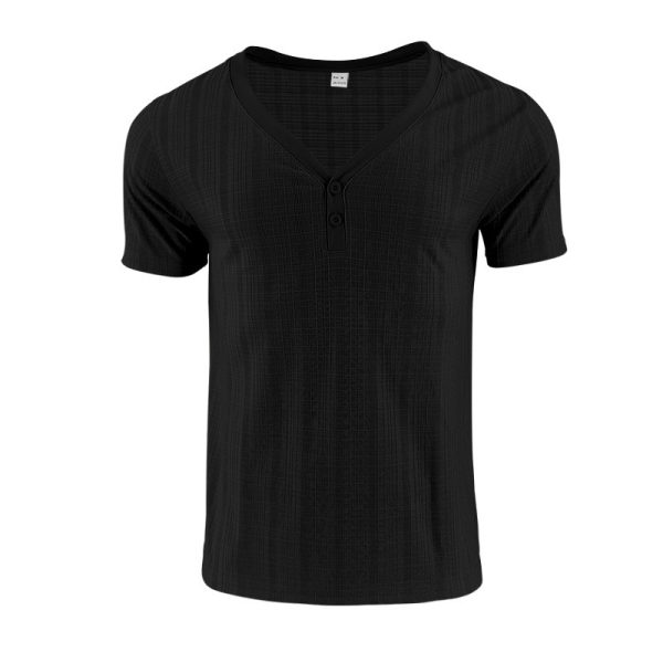 American Summer Men's V-neck Loose Breathable Short Sleeve - Image 8
