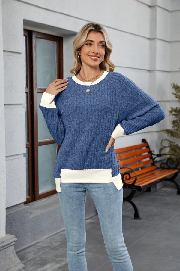 Pullover Knitting Loose Multicolor Top For Women - Image 10