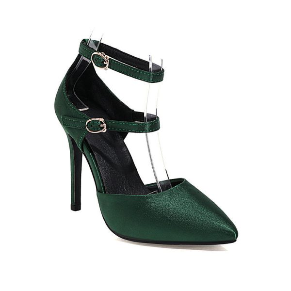 Hollow Women's Shoes Buckle Strap Stiletto Heel Pumps - Image 5