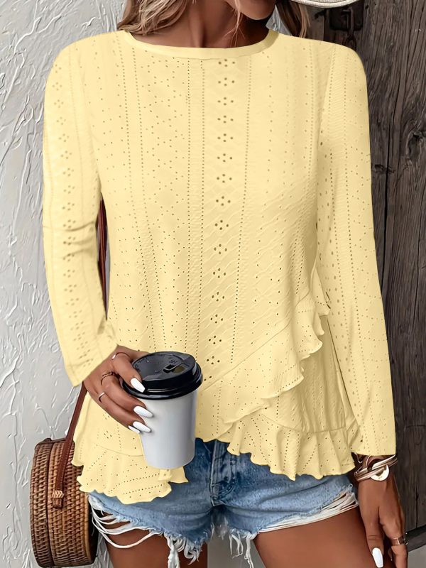 Casual Solid Color Long Sleeve Round Neck - Image 7