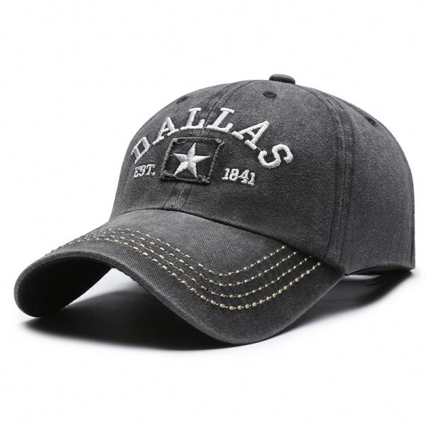 Soft Top Washed-out Vintage Coating Cloth Peaked Cap - Image 6