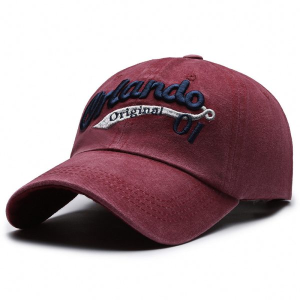 Baseball Cap Women's American-style Face-looking A Little Retro Washed Men's - Image 5
