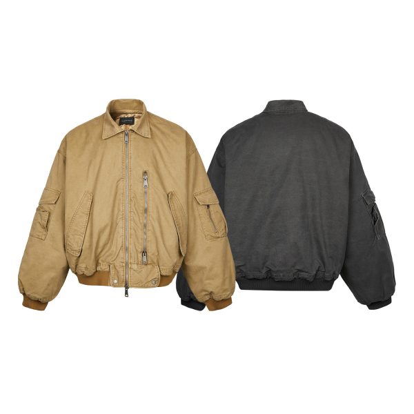 Bomber Jacket Coat Cotton-padded Jacket Men - Image 4
