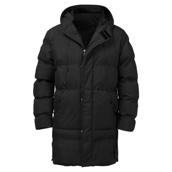 Casual Warm Hooded Long Snow Wear Jacket Coat Men Outwear - Image 3