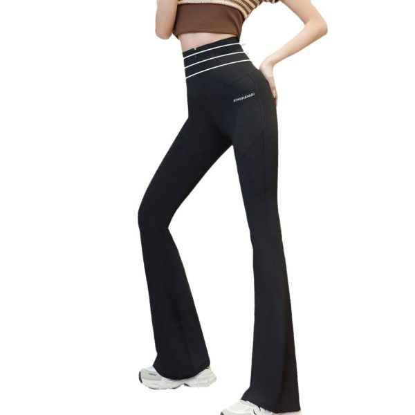 High Waist High Elastic Shark Pants Outer Wear Leggings - Image 5