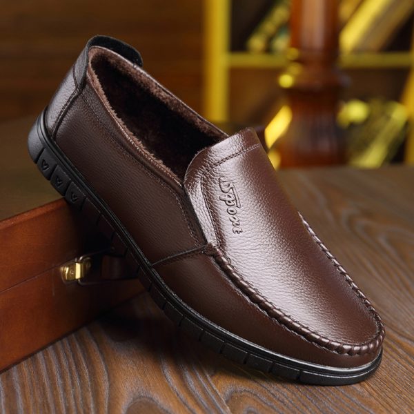 Breathable Hollow Hole Sandals Cowhide Middle-aged And Elderly Genuine Leather Soft Bottom Leather Shoes - Image 10