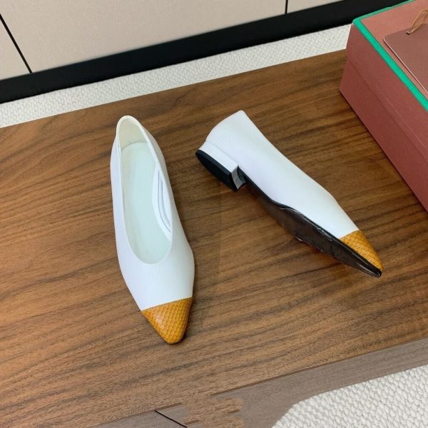 Color Matching Flat Bottom Pumps Retro Loafers One Pedal Shoes - Image 4