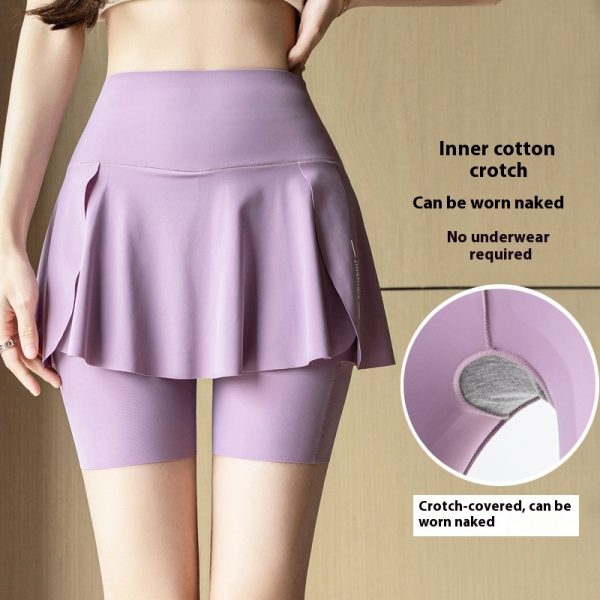 False-two-piece Skirted Leggings Pocket Three-point Shark Pants Yoga Pants - Image 4