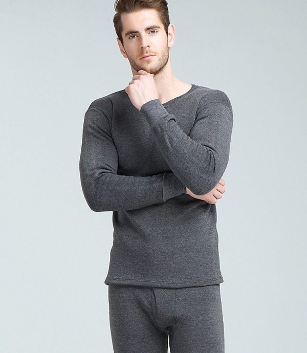 Men's Thermal Underwear Fleece-lined Thickened Long Johns Top & Bottom - Image 6