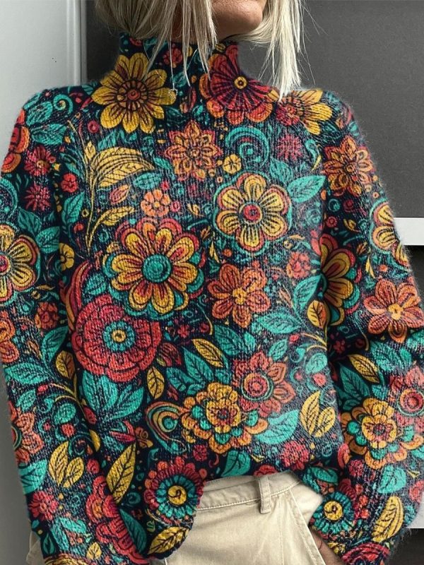 Christmas Abstract Printing Casual Cloak Coat Cardigan Sweater - Image 3