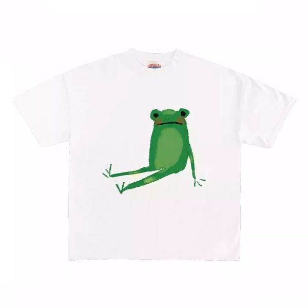 Frog Print T-shirt Cute Animal Pattern Spoof Casual All-match - Image 5