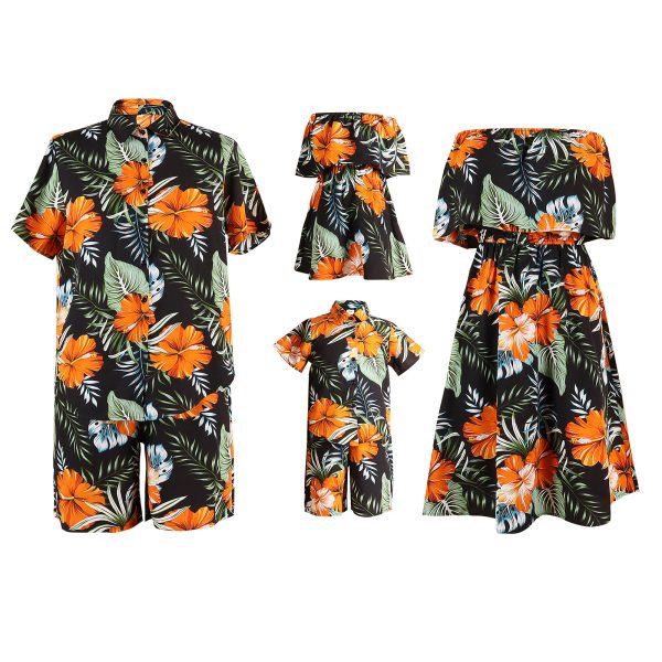 A Family Of 4 Vacation Travel Family Hawaii Parent-child Suit - Image 5