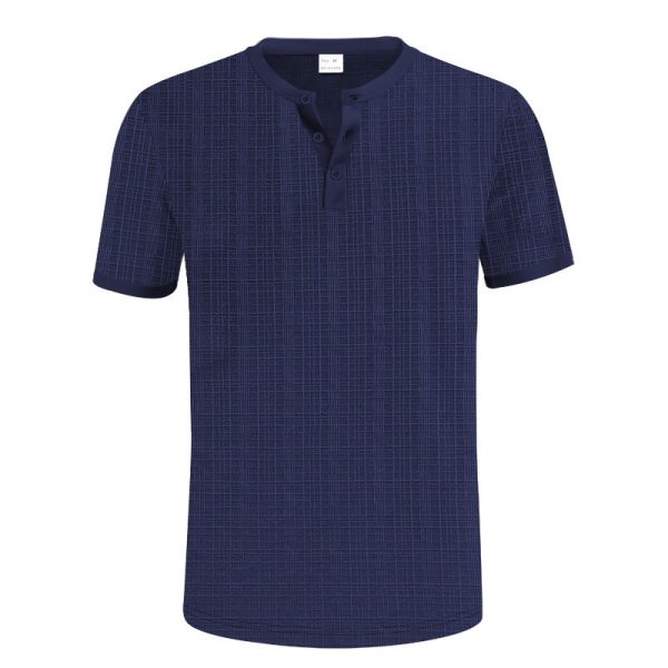 Breathable Casual Henley Shirt Top - Image 9