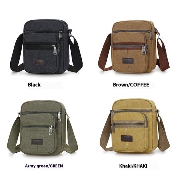 Canvas Retro Men's Messenger Bag - Image 2