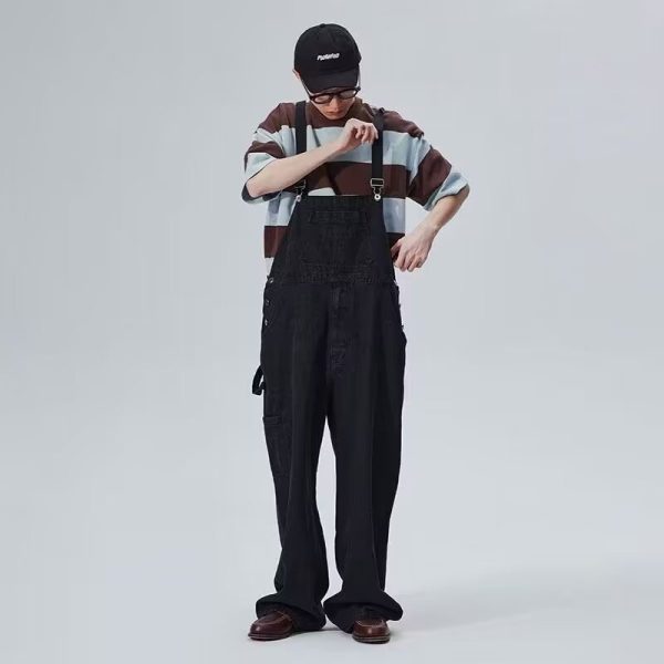 Jumpsuit Suspender Men's Business Shirt Wide Leg Pants - Image 6