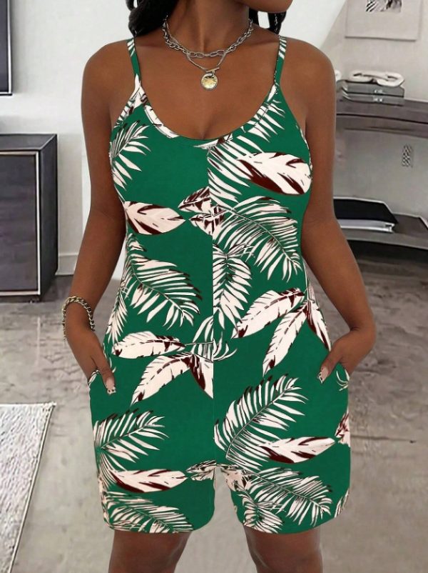 Women Casual All-Over Floral Print Sleeveless Jumpsuit - Image 4