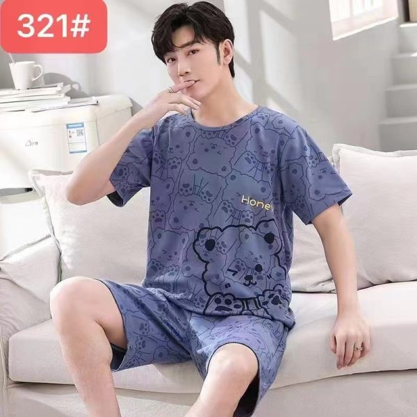 Men's Summer Short Sleeve Shorts Suit Korean Style Loose - Image 6