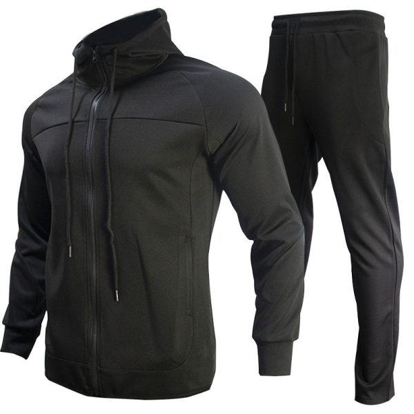Men's Fashion Trendy Brand Contrast Color Sweatshirt Trousers Two-piece Set - Image 7
