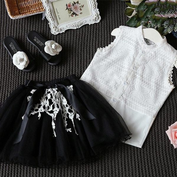 Kids Baby Girls Clothing Sets Summer TShirtsskirt Clothes - Image 6