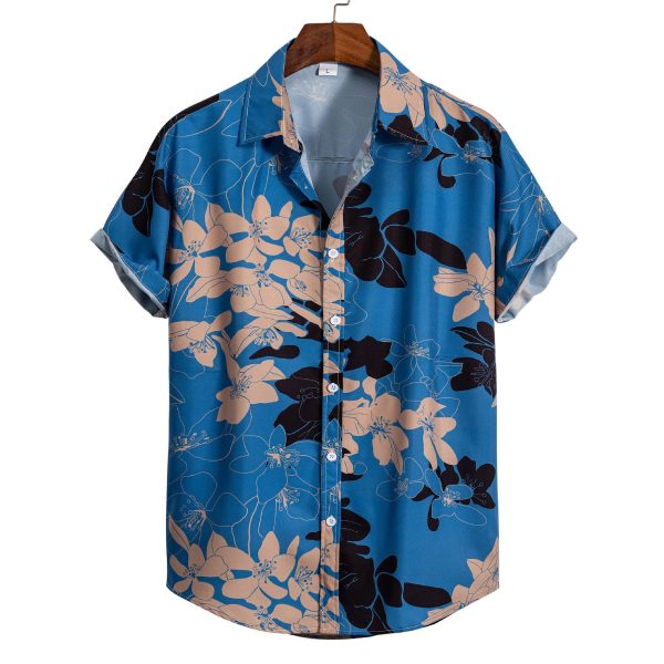 Men's Short-sleeved Shirt 3D Digital Printing Hawaiian Trendy Cardigan Shirt - Image 9