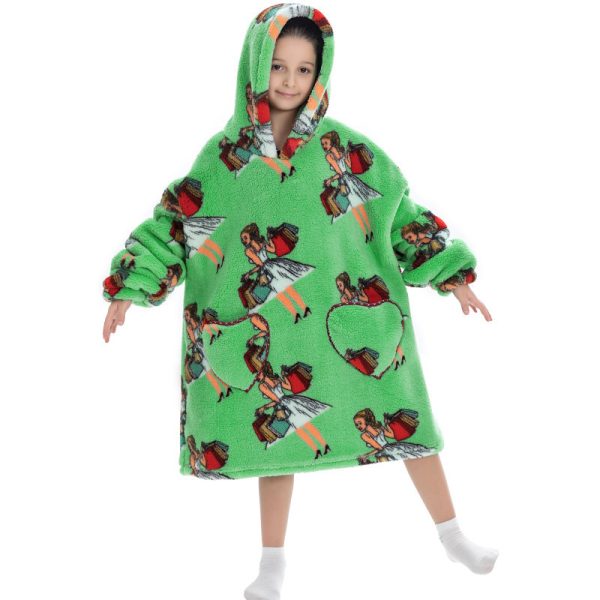 Oversized Thermal Sweatshirt Lazy Sweatshirt Kids - Image 3