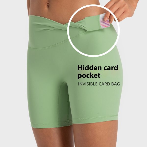 Yoga Shorts Naked Women Feeling No Embarrassment Line Tight Exercise Shorts - Image 3