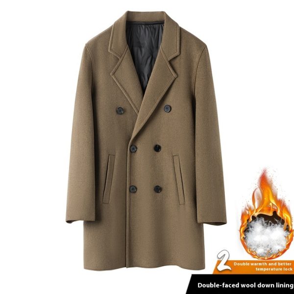 Mid-length Down Double-sided Cashmere Men's Casual Coat - Image 2