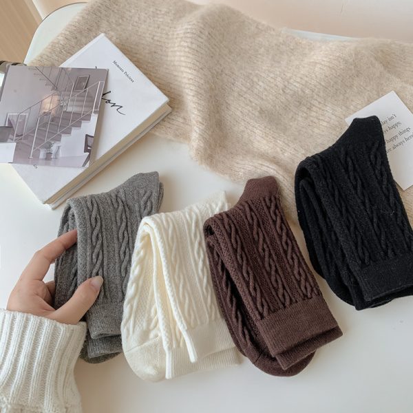Women's Socks Japanese Style Knitting Twist - Image 2