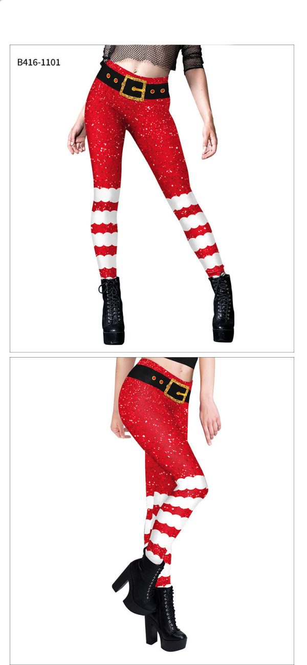 Women's Sweatpants Imitation Sequin Printed Leggings - Image 5