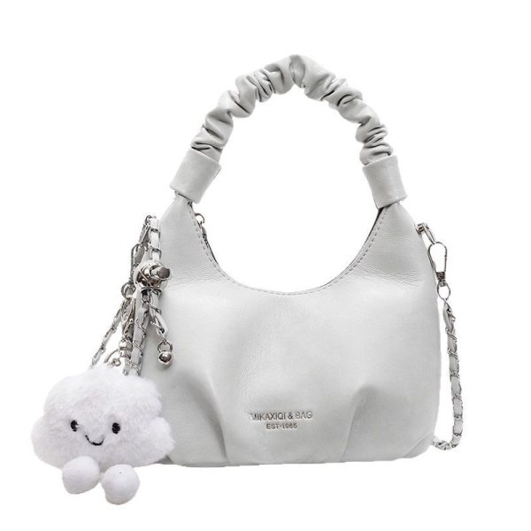 Handbag Women's Pleated Commuter Shoulder Messenger Bag - Image 5