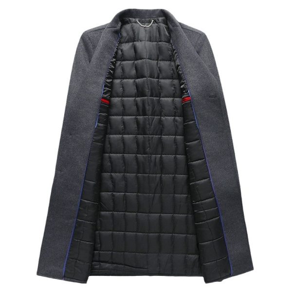 Men's Woolen Coat Business Casual Long - Image 4