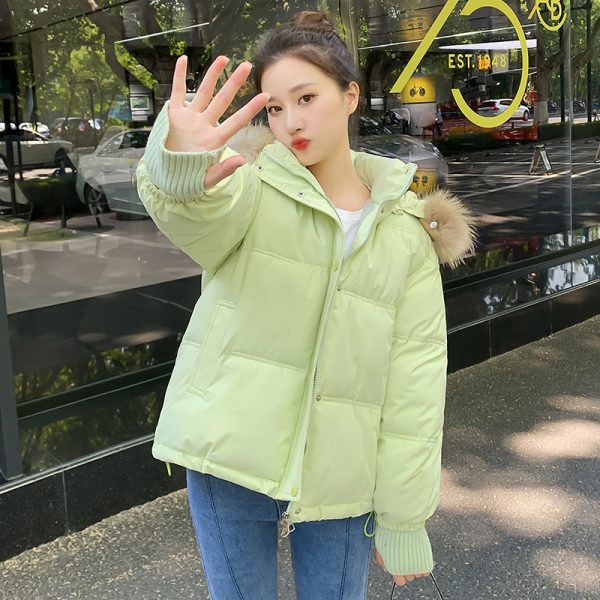 Loose Hooded Gloves Thickened Thermal Quilted Jacket Coat For Women - Image 10