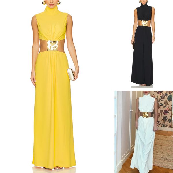 Fashion Sleeveless Turtleneck Zipper Dress - Image 2