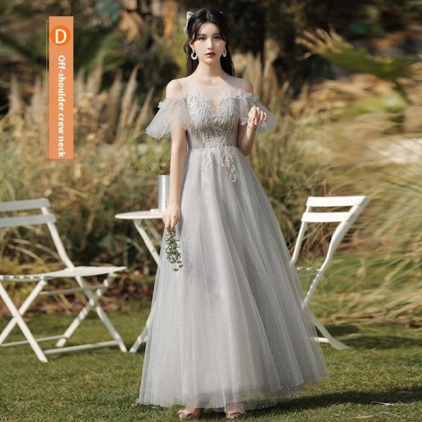 Dress Sisters Dress Female Gray Slim Fit Girlfriend Clothes - Image 6