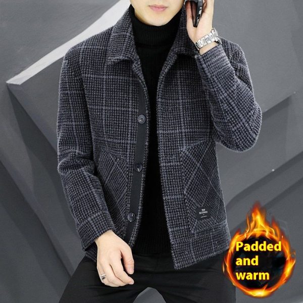 Lapel Casual Jacket Autumn And Winter Business Woolen Top - Image 2