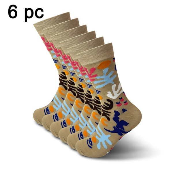 6 Pairs Of Comfortable Men's And Women's Socks - Stylish Design