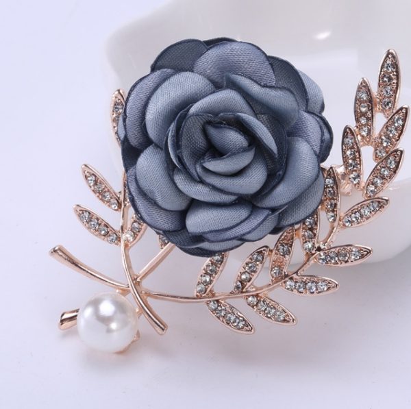 Fabric Flower Lady Temperamental Pin Sweater Coat Cardigan Women's Corsage Clothing Accessories - Image 6