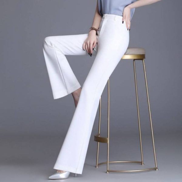 White High-waist Women's Pendant Loose Casual Pants - Image 3