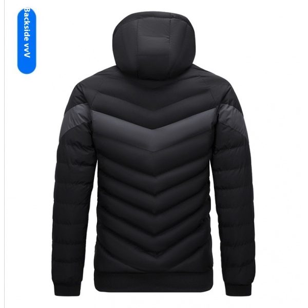 Autumn And Winter New Rib Cotton Clothing Men's Plus Size Coat Top - Image 4